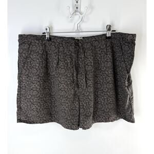 Garnet Hill Women's Tencel Lyocell Elastic Drawstring Shorts Size 14 Vacation